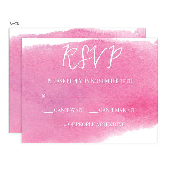 Pink Big Swash Response Cards
